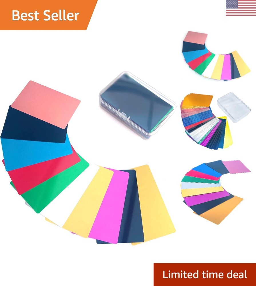 100 Blank Metal Business Cards Laser Engraving Aluminum