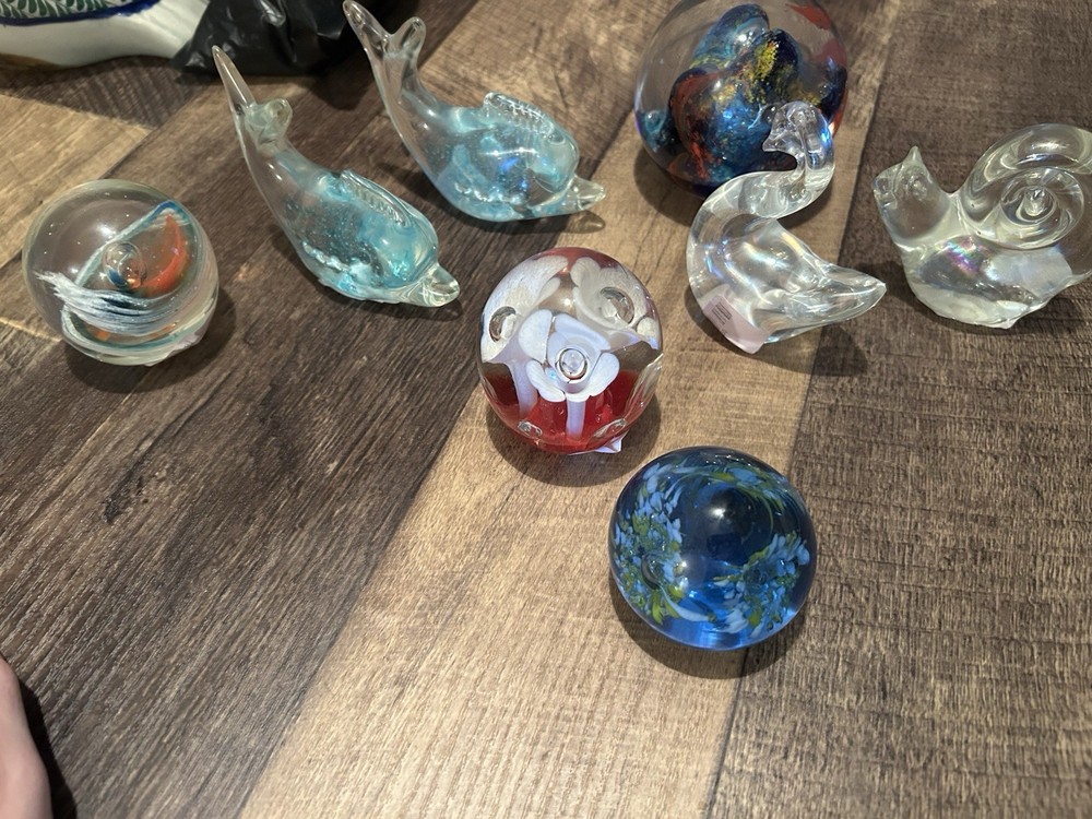 Lot Of 8 Vintage Paperweights