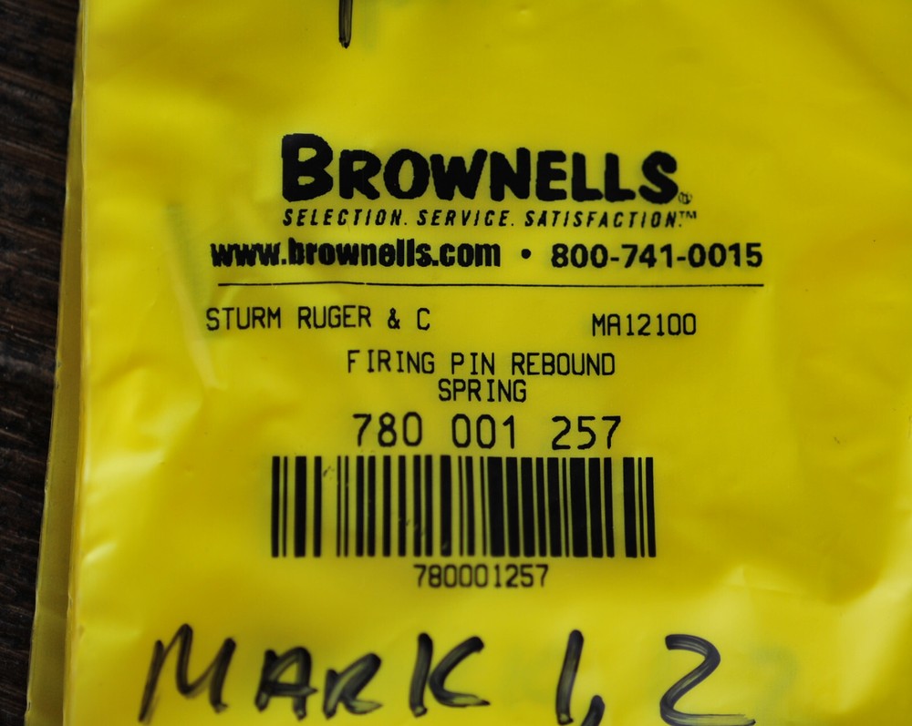 RUGER Rebound Spring MARK 1 2 Part  MA12100