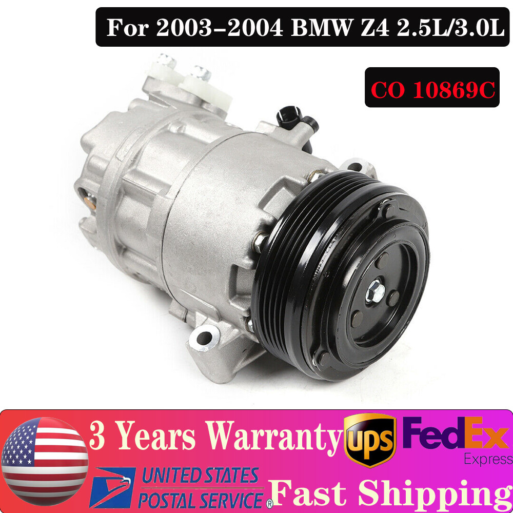 AC A/C Compressor & Clutch 64526905643 CO 10869C For 2003-2004 BMW Z4 2.5L/3.0L