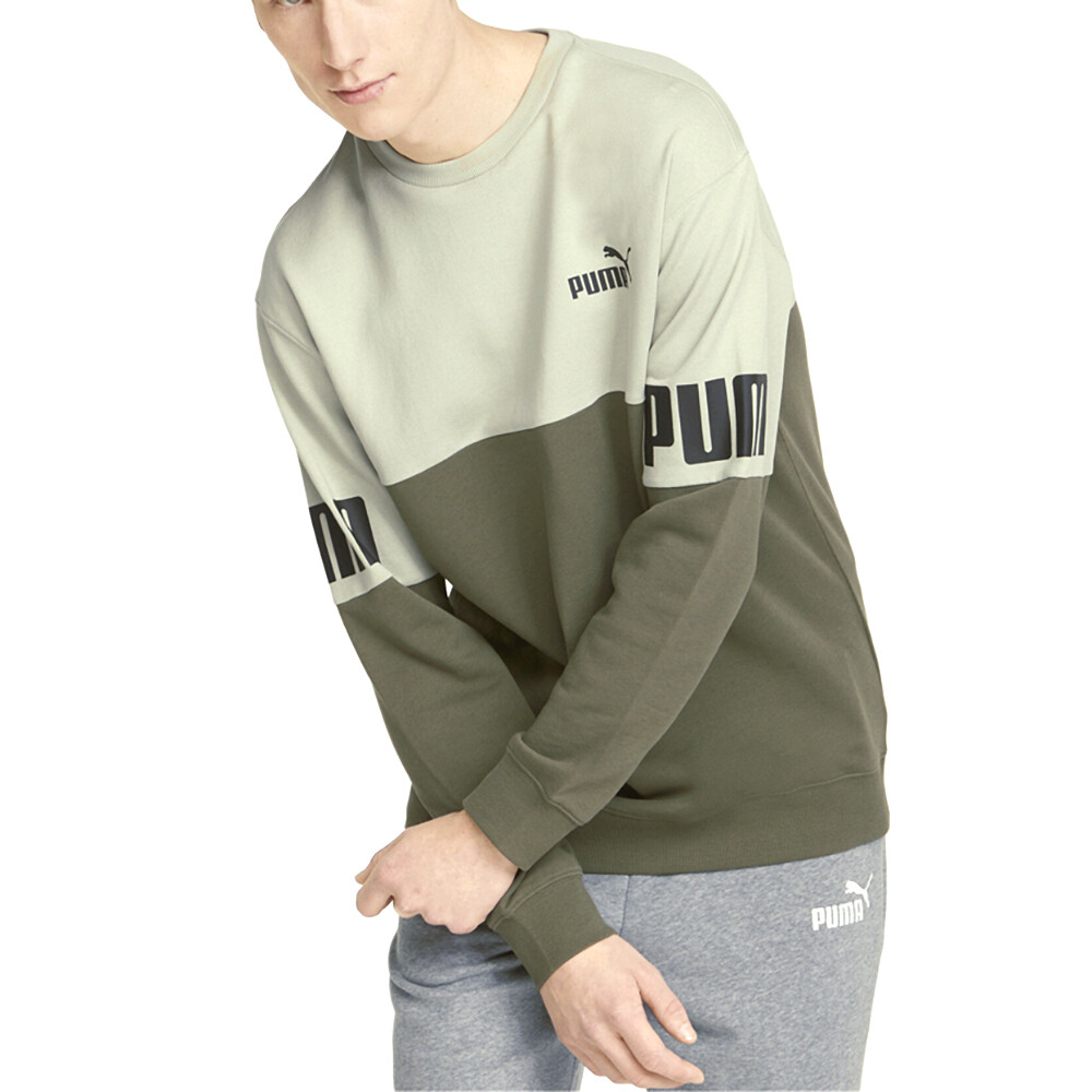 Puma Power Colorblock Logo Crew Neck Sweatshirt Mens Size XXL   84800832