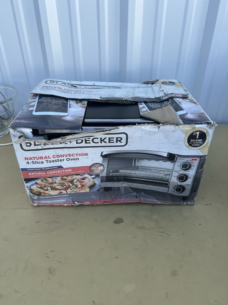 Black Decker 4 Slice Toaster Oven Used Good Condition