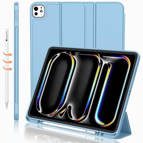 Case for iPad Pro 13 Inch M5/M4 2024/2025 with Kickstand & Pencil Holder