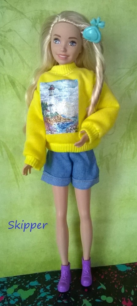 Barbie Skipper Teen Doll Babysitter Blonde Freckles *Redressed*