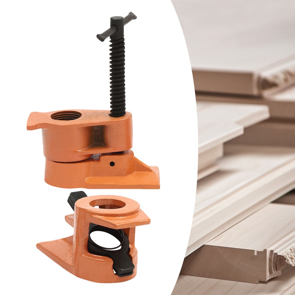 1 Inch Heavy Duty Pipe Clamp Fixture Woodworking Tool Set