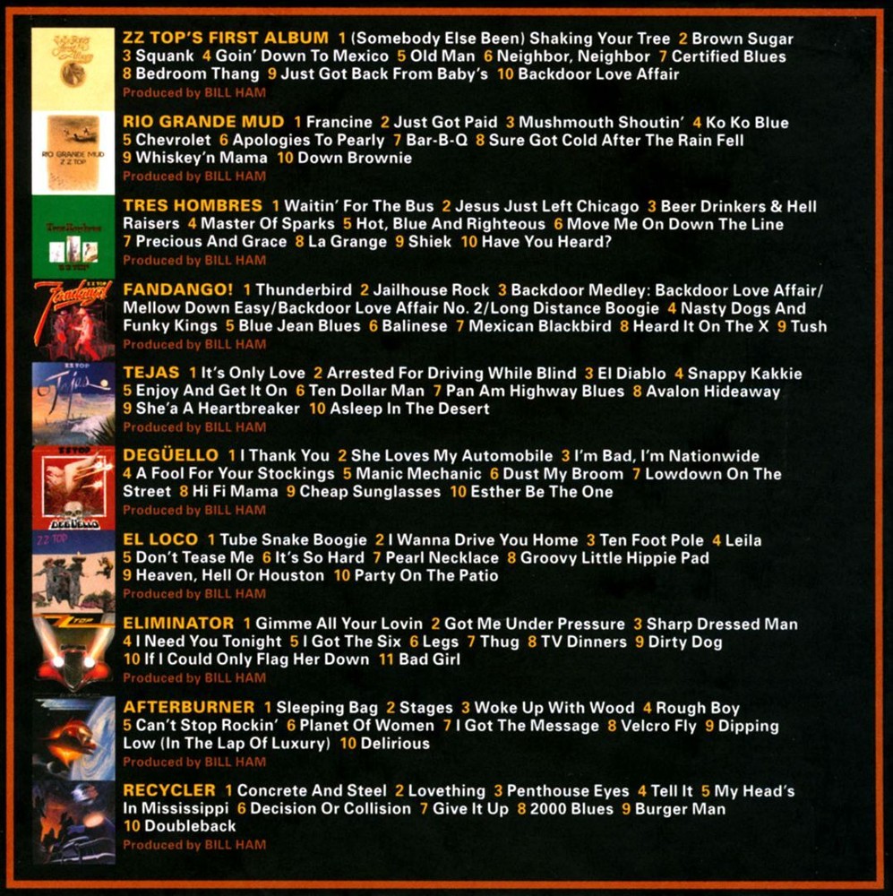 ZZ TOP COMPLETE STUDIO ALBUMS 1970-1990 NEW CD