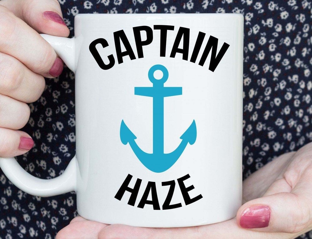 Custom Captain Mug Sailing Coffee Mug Personalized Captain Mug Sailor Mug Anchor