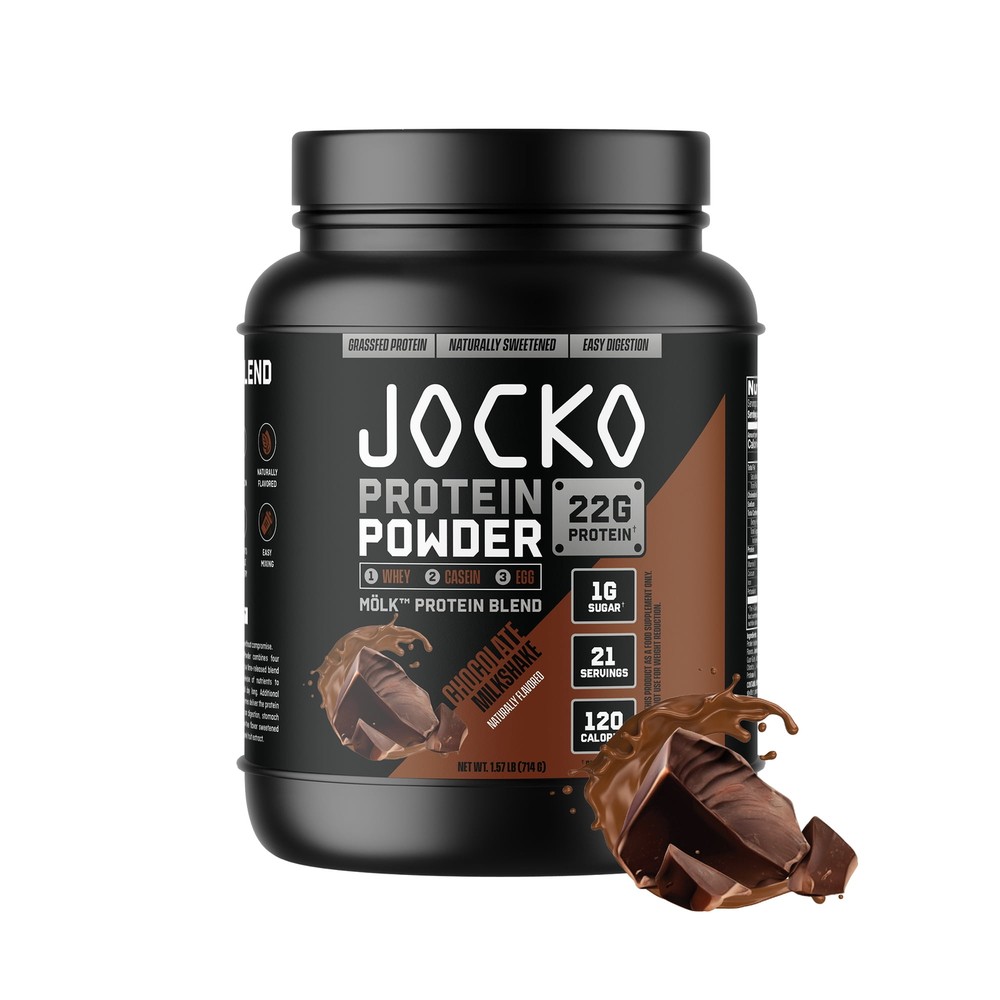 Jocko Mölk Chocolate Protein Powder, 21 Servings,22g Protein Protein Supplements