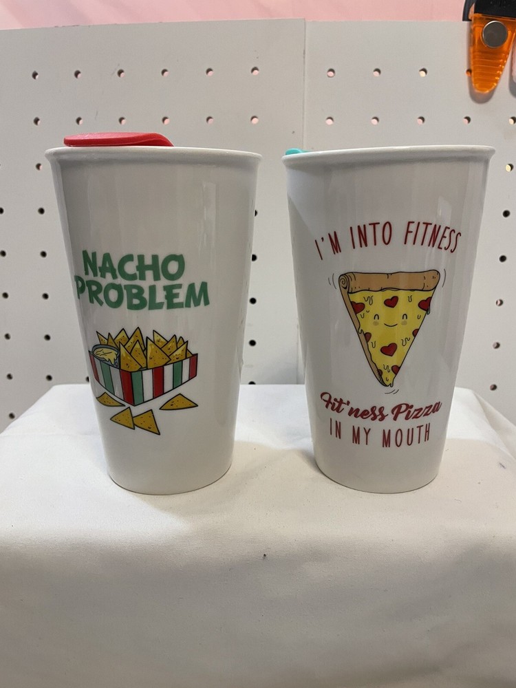 Nacho Problem Pizza Travel Tumbler and Coffee Mug Set 10.00