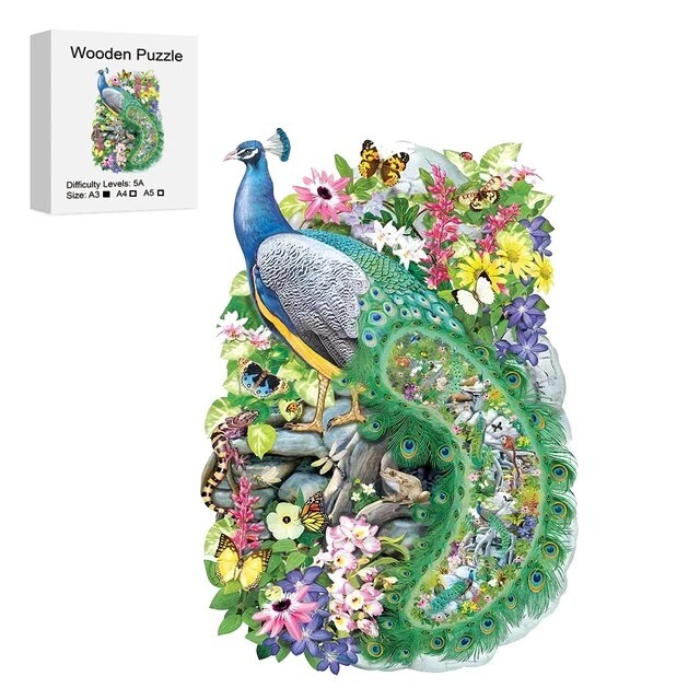 Peacock Wooden Jigsaw Puzzle