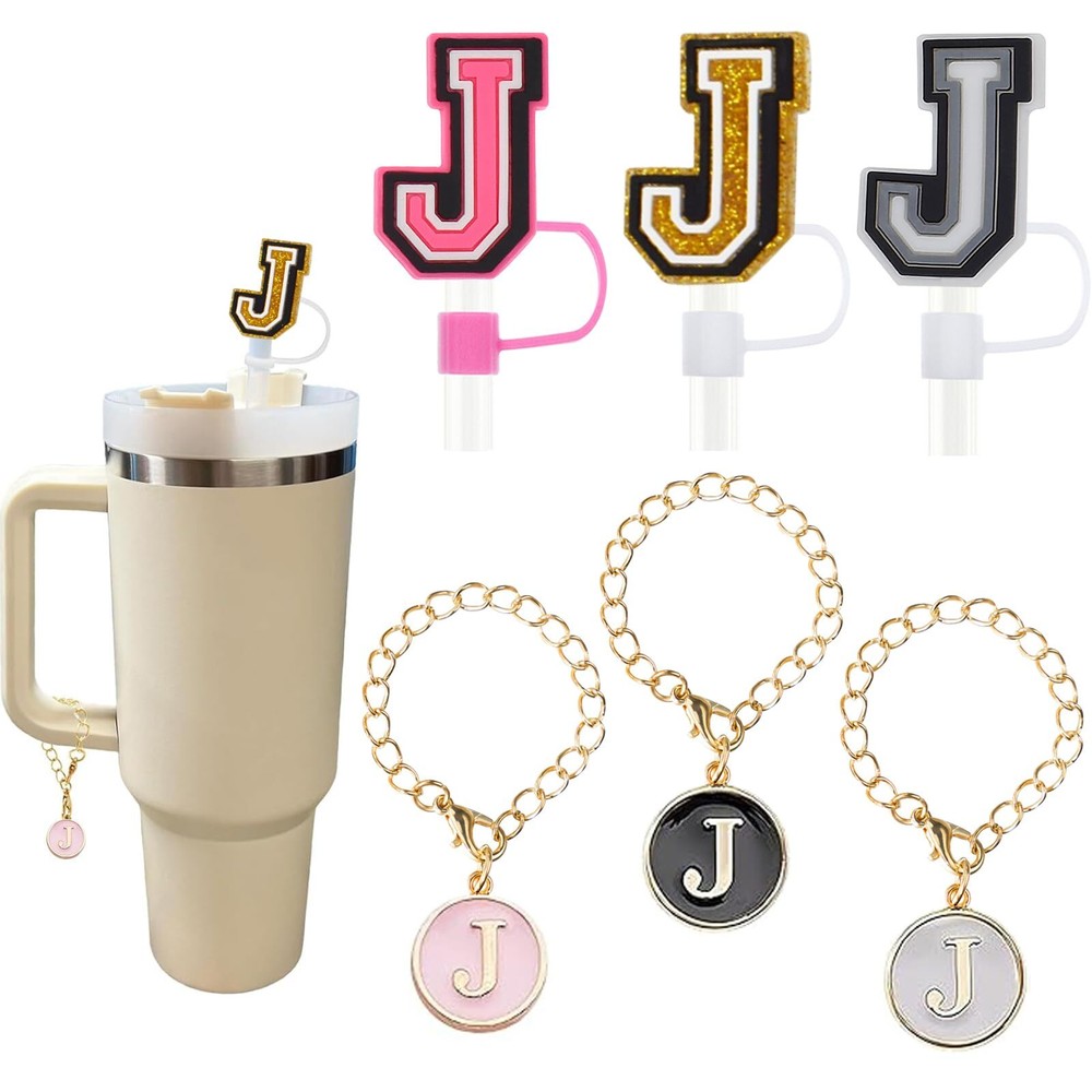 (3+3)3PCS Straw Cover Cap For Stanley Cup 30 and 40 Oz 10mm Straw Topper With ID