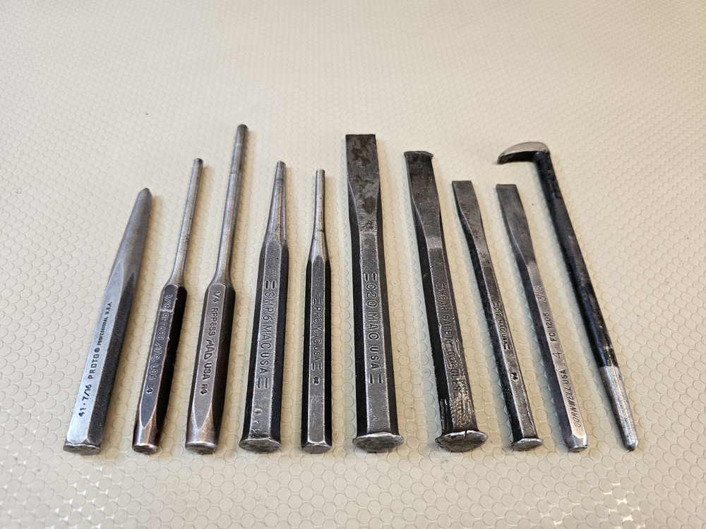 Mac Tools 10 Piece Punch And Chisel Set 1 Proto 1 Cornwell 1 Unbranded