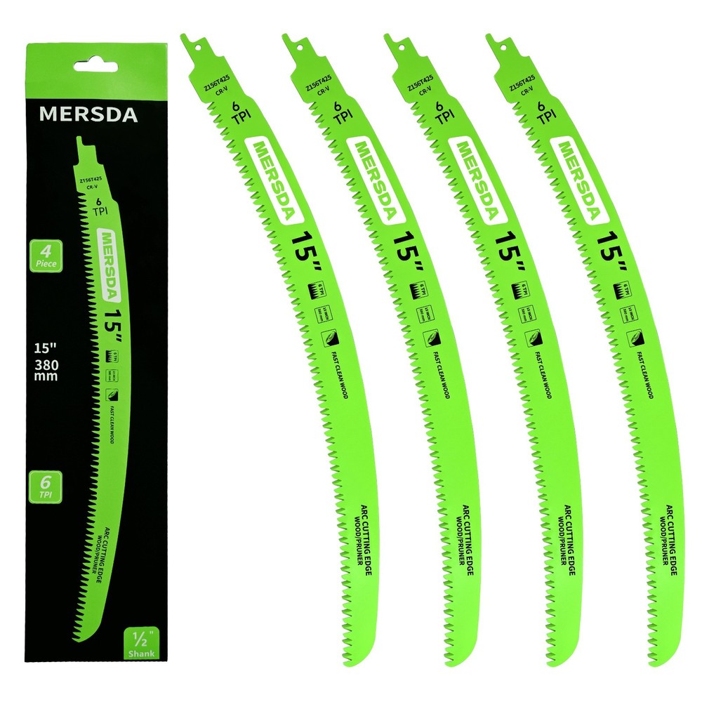 Japanese Teeth Reciprocating Saw Blade 15 Inch, Curved Edge Wood Pruning 6 TPI