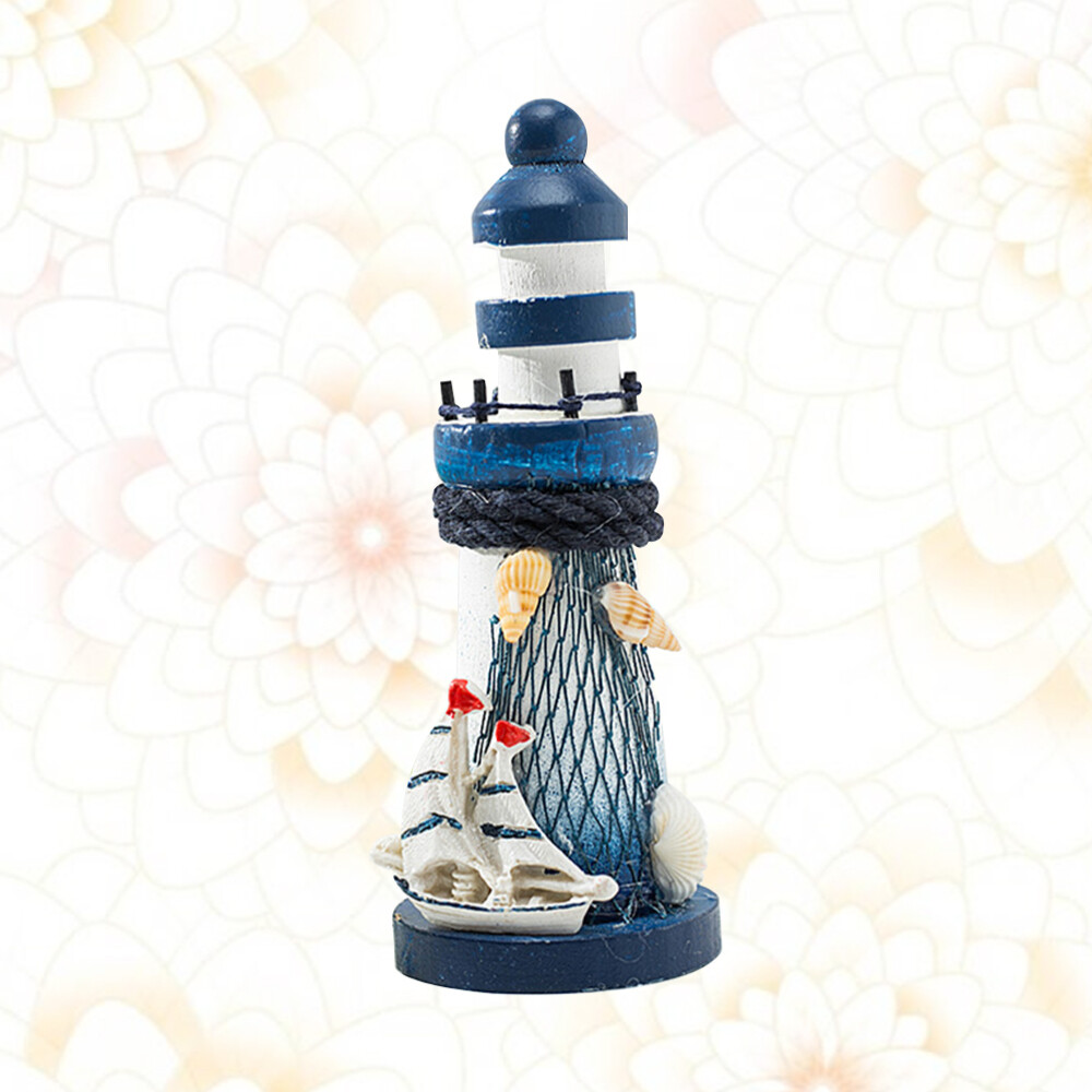 Ocean Table Mediterranean Style Ornament Vintage Lighthouse Statue Seaside Baby