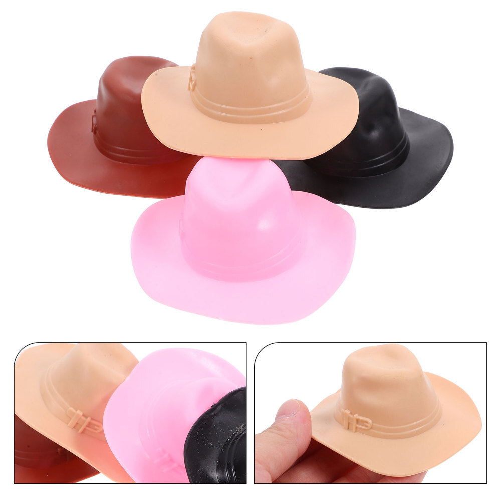 12pcs Miniature Cowboy Hats Mini Doll Hats Mini Hats Miniature Doll Hats
