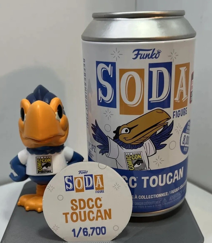 SDCC 2021 Limited Edition Vaulted Toucan Funko Soda Vinyl Figure  