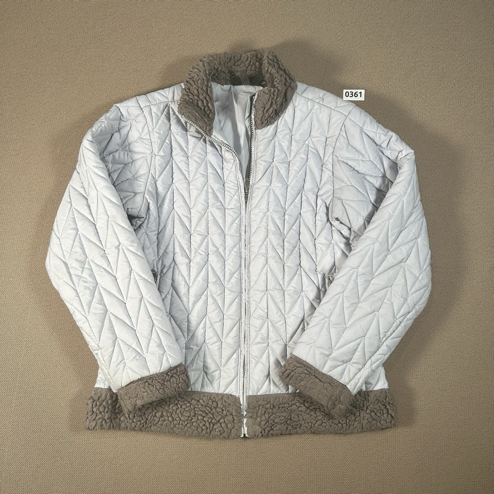 PATAGONIA Jacket Coat Womens M Medium Lilac Grey Quilted Coat