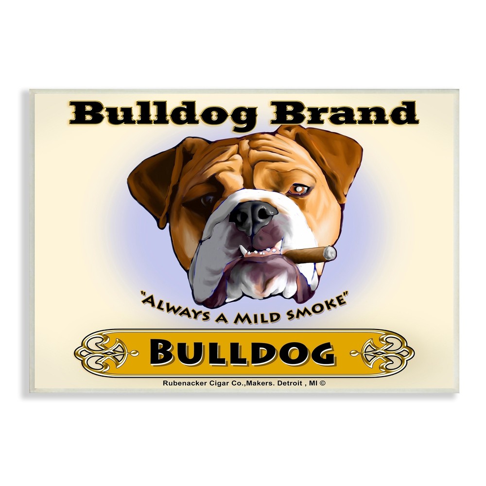 Stupell Bulldog Brand Mild Smokes Vintage Pet Advertisement