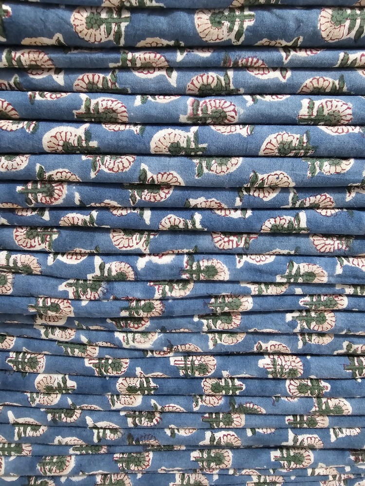Elegant Handblock Cotton Fabric – Handmade with Indian Craftsmanship