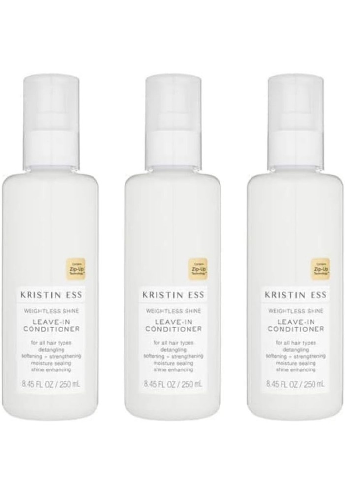 Kristin Ess Weightless Leave-In Conditioner Spray for Dry Damaged Hair 8.45oz 3-Pack  