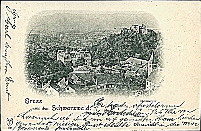 Ansichtskarte Schwarzwald Badenweiler 1897  (b254) Baden-Württemberg
