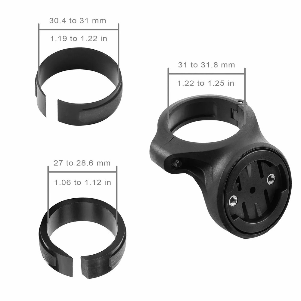 Black Bike Tail Light Mount Bracket for Garmin Radar – Saddle Seatpost Holder