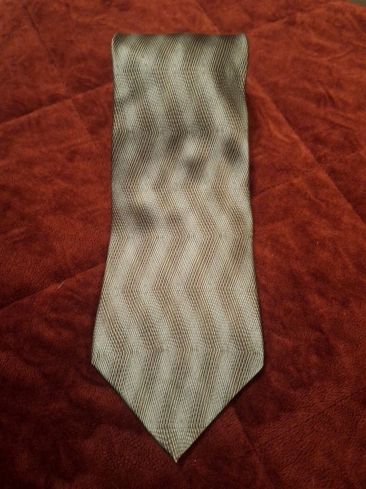 Bill Bliss Black Label Grey-Beigh Mens Abstract Tie100% Silk Classic