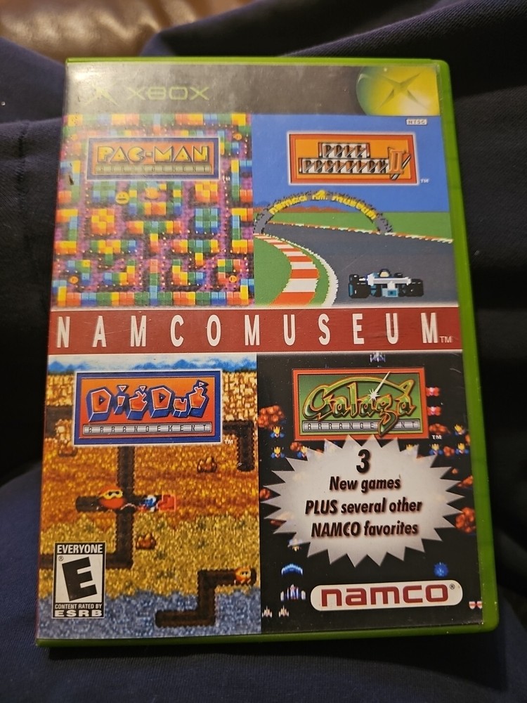 Microsoft Xbox Namco Museum with Manual - Galaga, Pac-Man, Dig Dug Complete