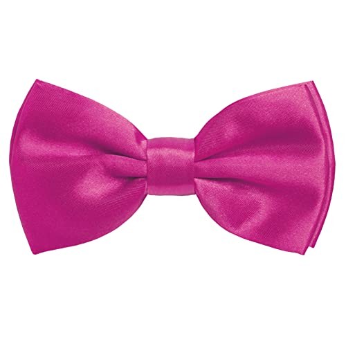 Bow Ties for Men, Pre Tied Mens Adjustable Length Bowtie for Party Rose Red