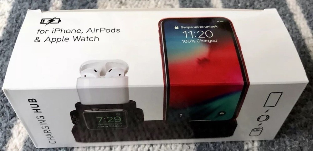 3 in 1 Apple Charging Station for Apple Watch, Air-Pods and iPhone