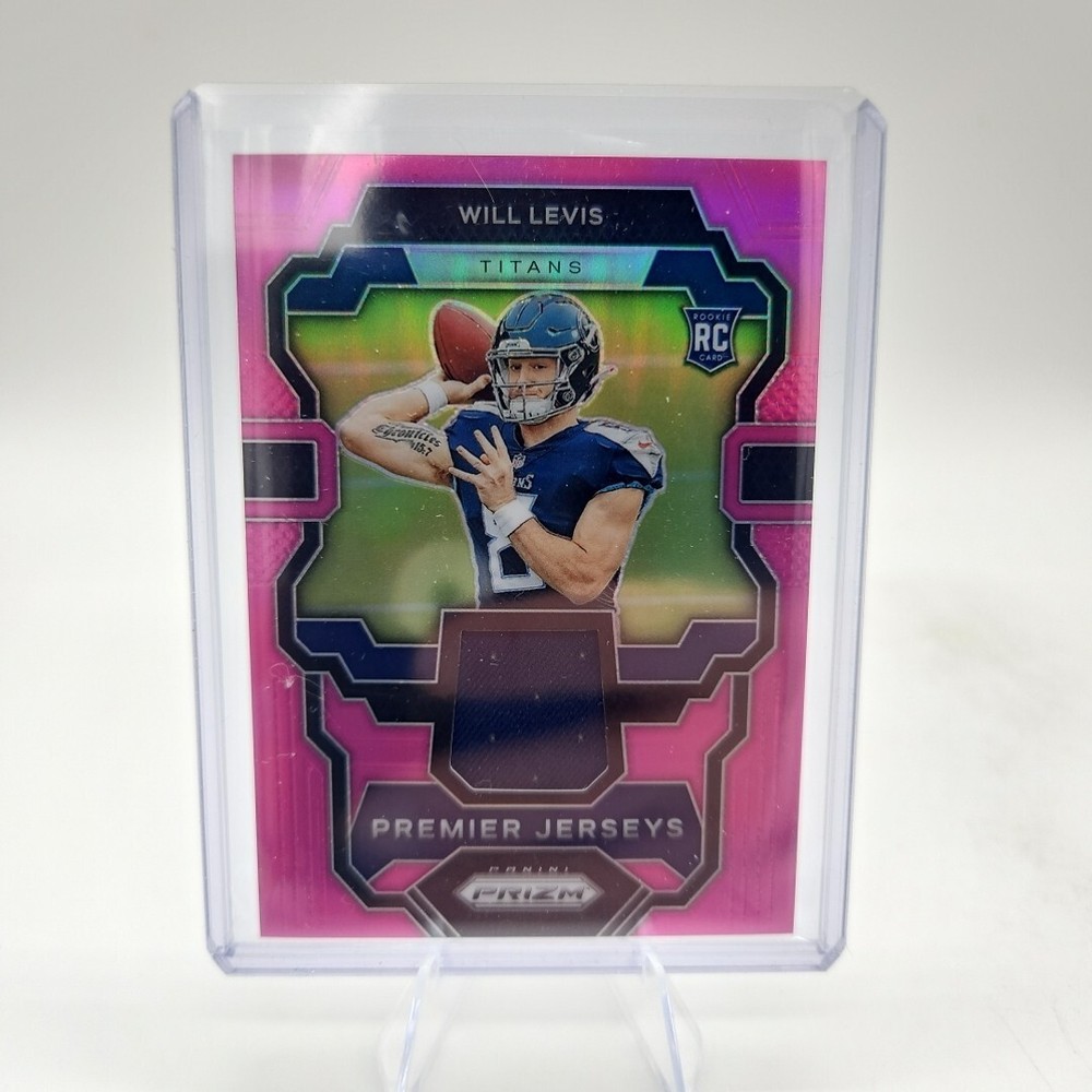 2023 Prizm #PJ-WL Will Levis Premier Jersey Pink Holographic