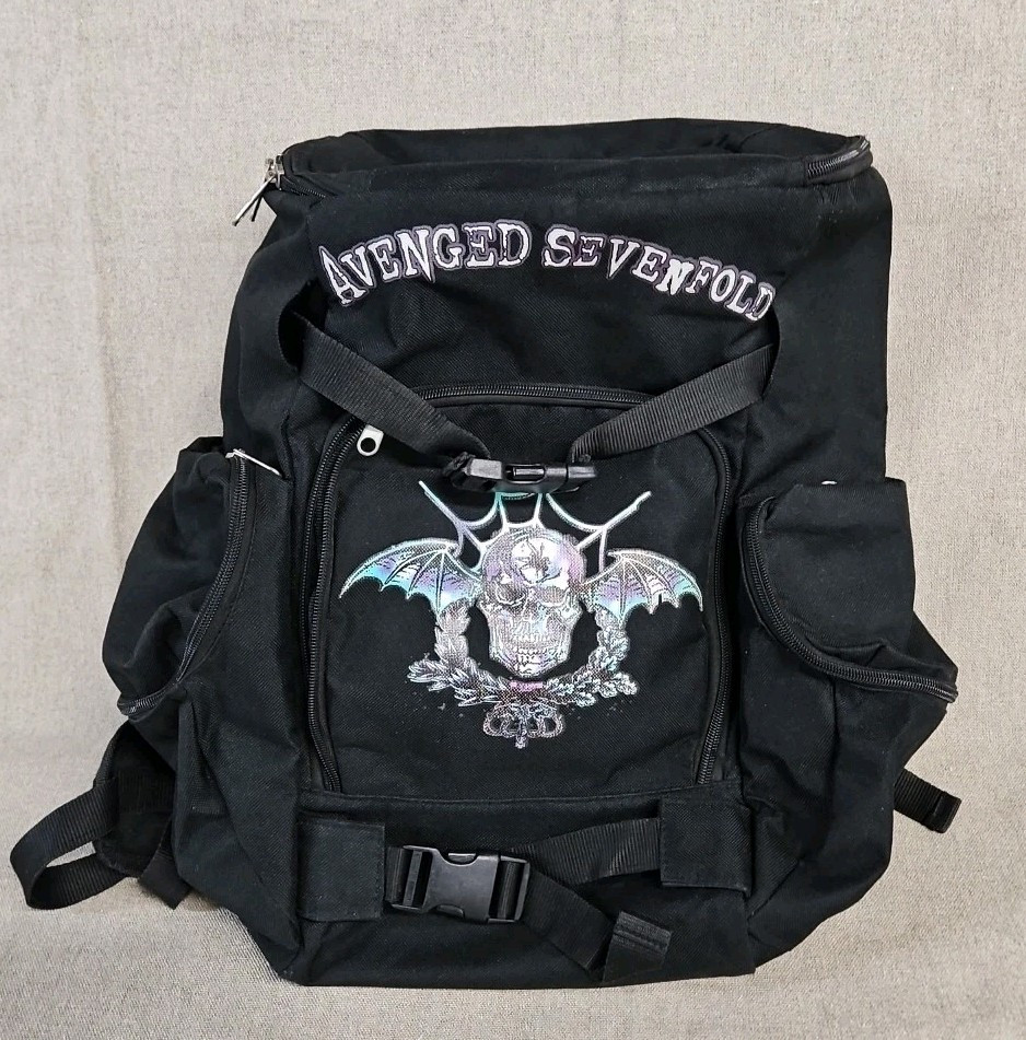 Avenged Sevenfold Graphic Backpack with Multiple Pockets - See Details