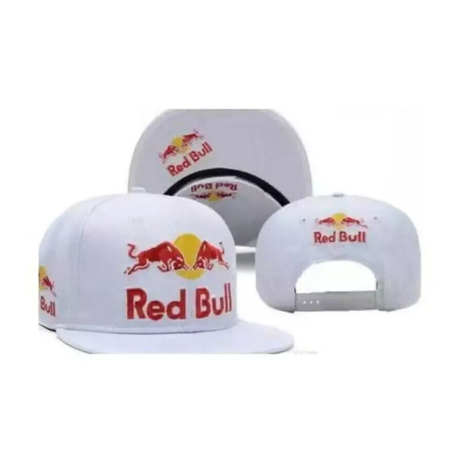 Unisex Adult F1 Team Racing RedBull Snapback Adjustable Hat Caps white