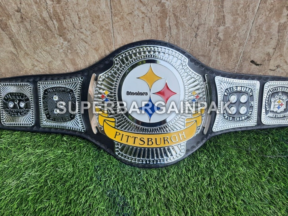 Pittsburgh Steelers Championship Wrestling Brass 4mm Zinc Belt