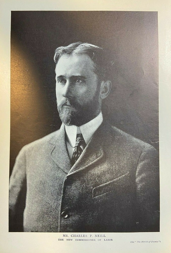 1905 Vintage Magazine Illustration Charles P. Neill Commissioner of Labor