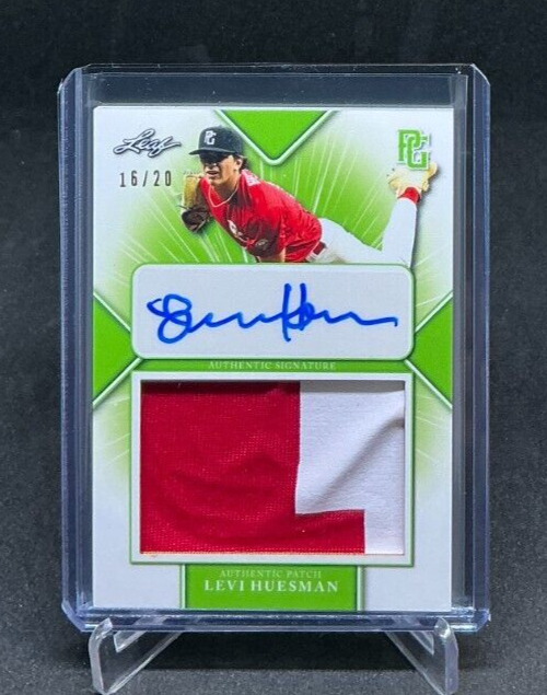 2021 Leaf Perfect Game National Showcase LEVI HUESMAN PATCH AUTO #16/20