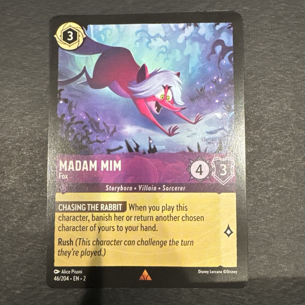 Madam Mim Fox 46/204 Rise of the Floodborn Disney Lorcana Card Near Mint