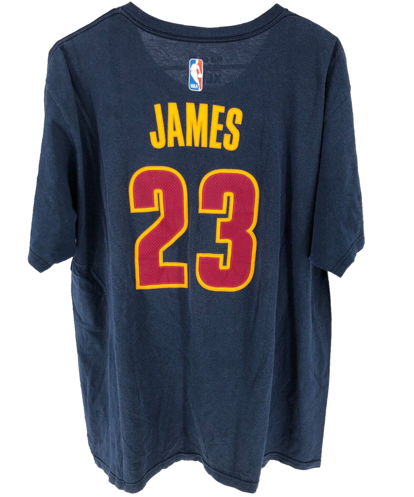 NBA Cleveland Cavalier Lebron James #23 Basketball T-Shirt Men's Size XL Blue