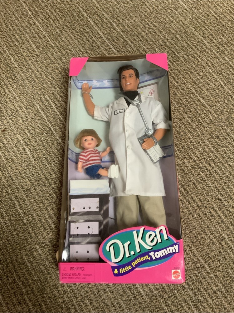 NEW vintage 1997 Dr. Ken And Little Patient Tommy 18898 Barbie patient office!!