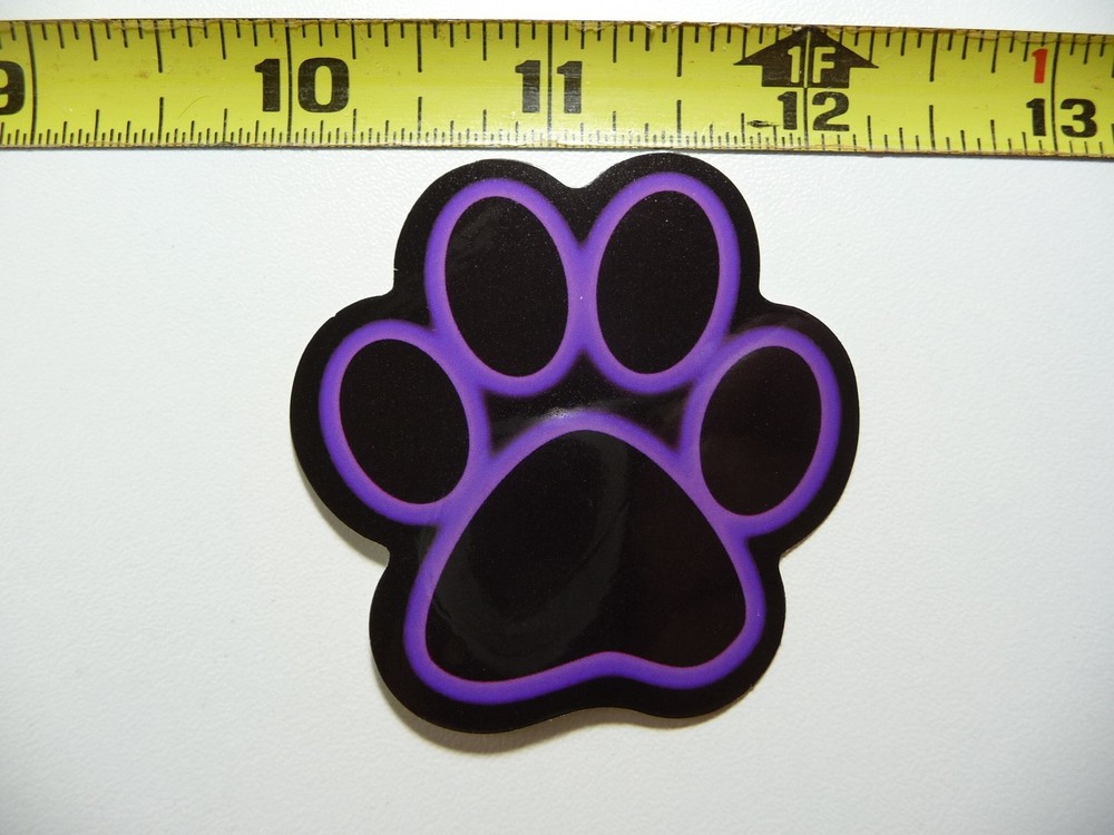 NEON DECAL STICKER PAW DOG PET LAPTOP FUNNY CUTE DECORATION