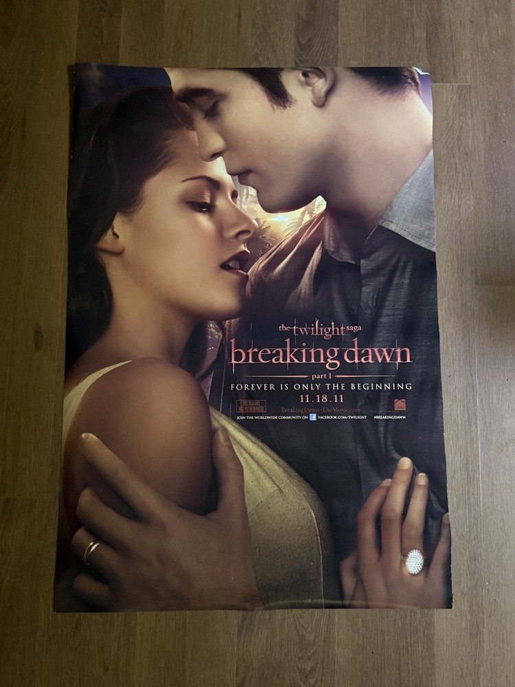 Twilight Breaking Dawn Part 1 Movie Poster 27x40 Double Sided D/S - Ripped