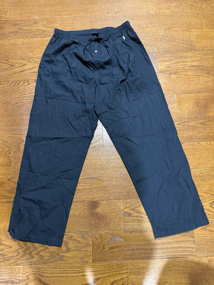 Polo Ralph Lauren L Black Cotton Pajama Pants Sleepwear