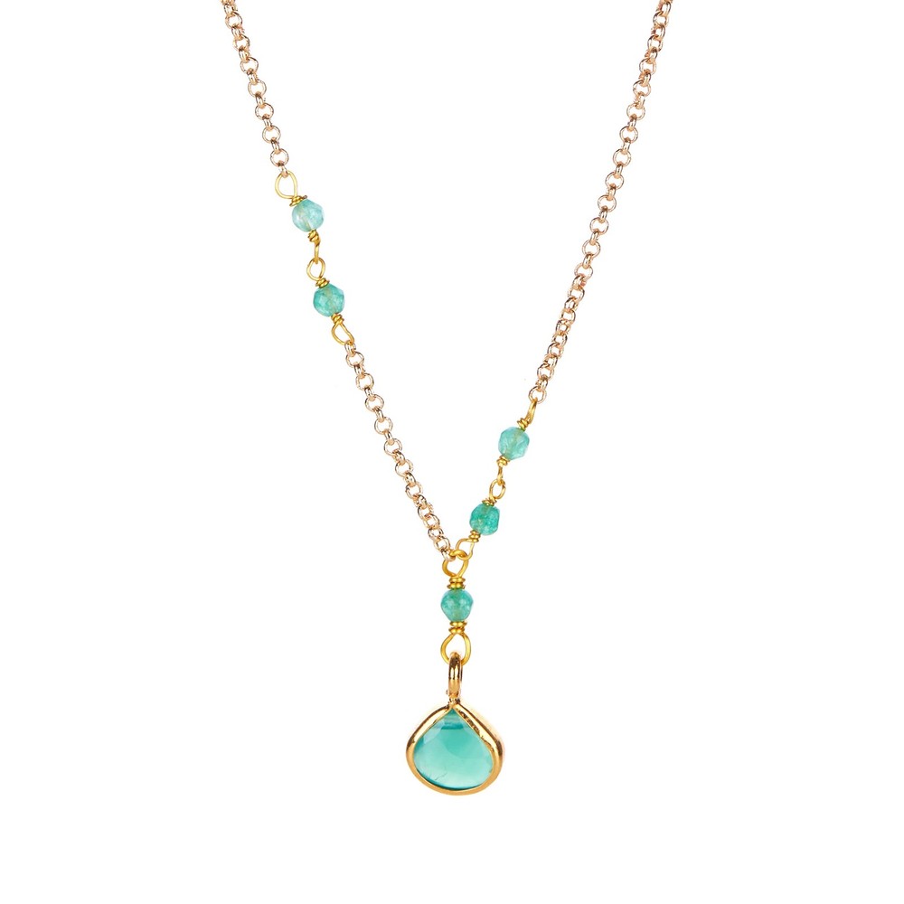 Pendant Necklace for Women – Handmade Birthstone Necklace – Silver and Gold P...