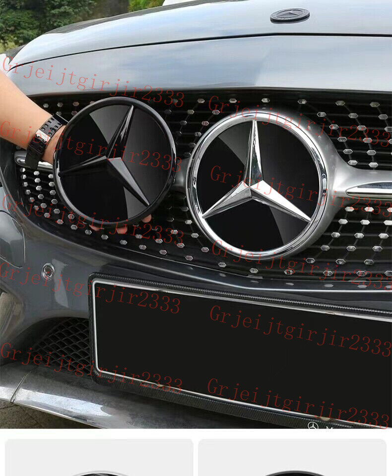 Gloss Star Mirror For GLC GLE GLS Front Grille Badge Emblem 2015-2019 20.5CM