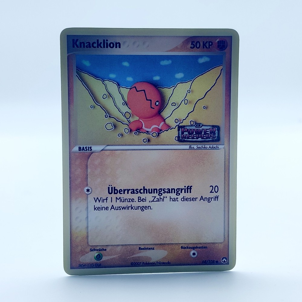 Holo Knacklion 68/108 EX Power Keepers German Pokemon TCG Card