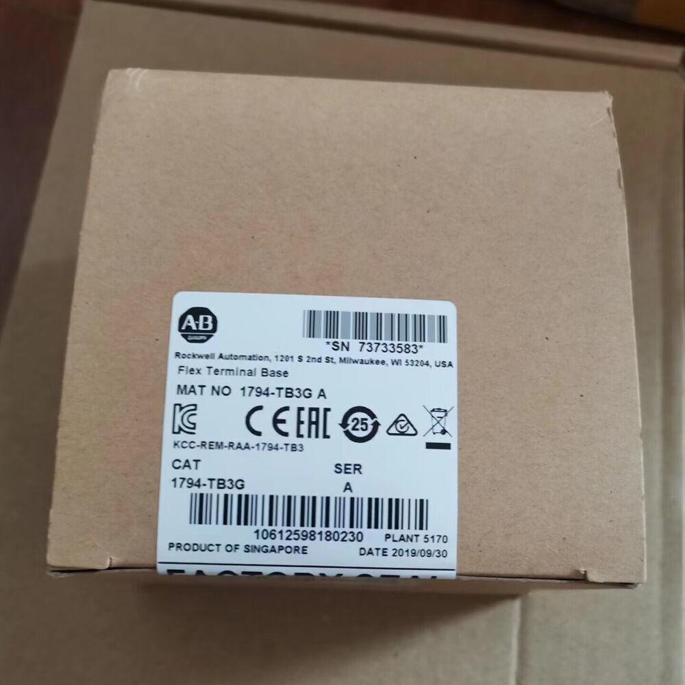 New Factory Sealed Allen-Bradley 1794-TB3G Flex Terminal Base Module 1794TB3G