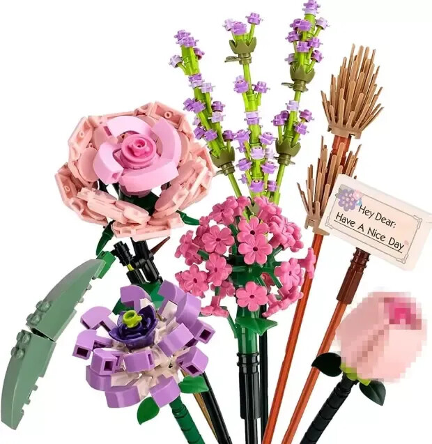 Creative Artificial Wildflower Botanical Bouquet Building Set