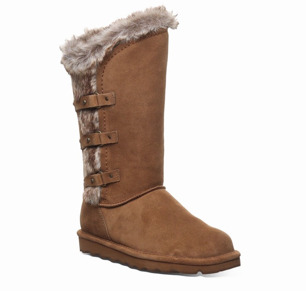 Women's Bearpaw Emery Fur Boots in Hickory - Size 7