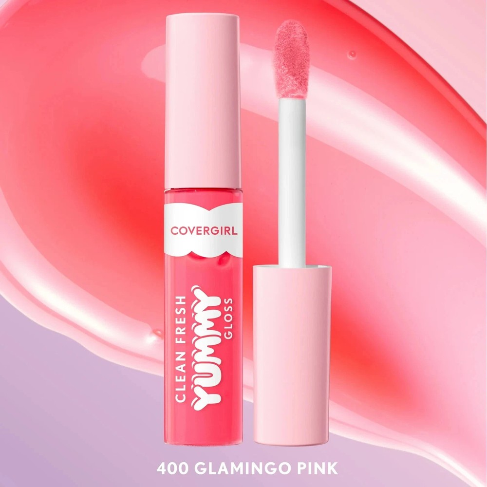 COVERGIRL Clean Fresh Yummy Lip Gloss, 400 Glamingo Pink, 0.33 fl oz