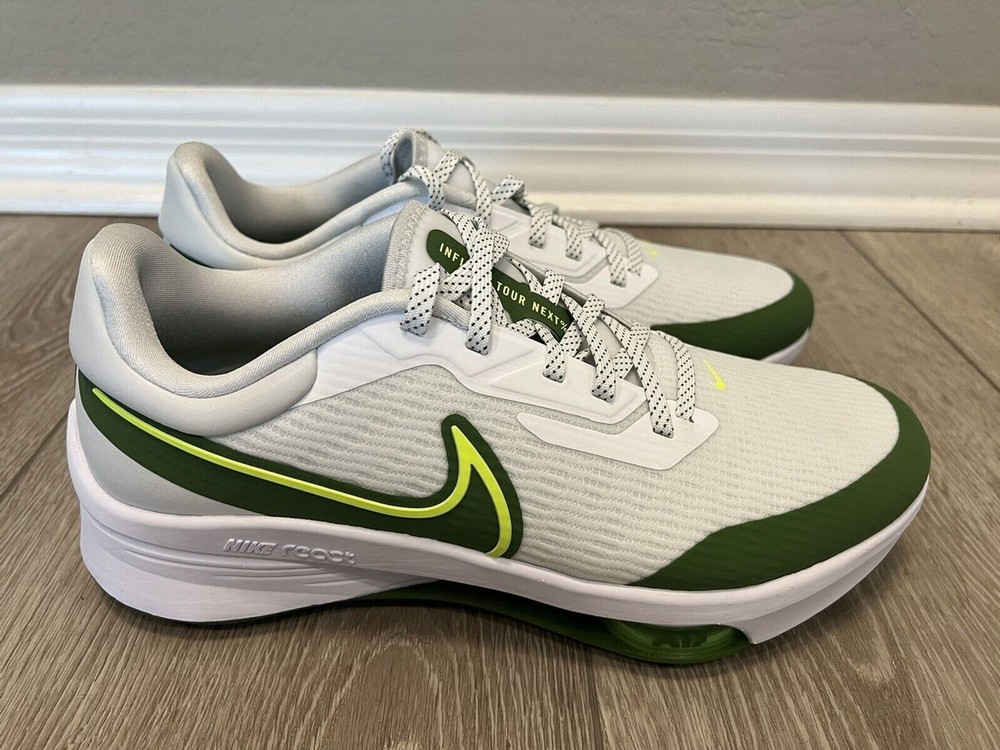 Nike Golf Shoes Mens Size 9.5 Air Zoom Infinity Tour Next White Volt Golf